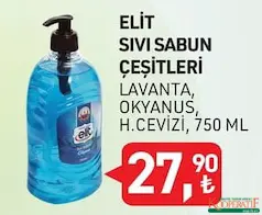 TARIM KREDİ ELİT SIVI SABUN ÇEŞİTLERİ 750 ML TARIM KREDİ ELİT SIVI SABUN ÇEŞİTLERİ 750 ML